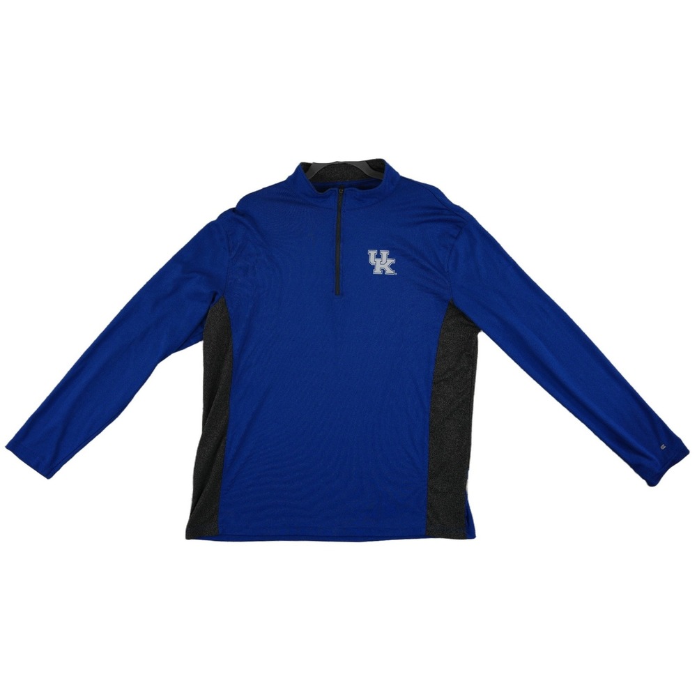 Colosseum Pullover Men's Size XL Blue Kentucky Wildcats Quarter Zip Long Sleeves